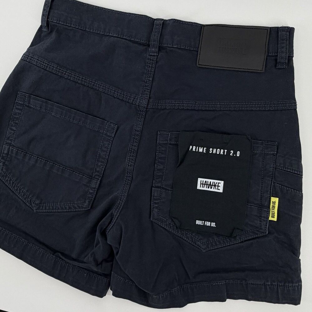 NEW Hawke Workwear Prime Short 2.0 Workwear Size 28 Navy Blue Cotton Carpenter